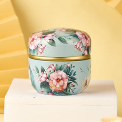 Tea Can Iron Can Flower Tea Can Round