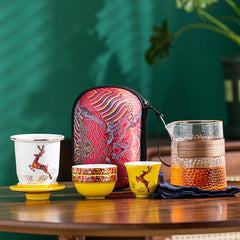 Ceramic Glass Portable Tea Set Tea Tea Water Separation Office Household
