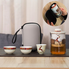 Ceramic Glass Portable Tea Set Tea Tea Water Separation Office Household