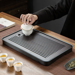 Small Draining Water Storage Tea Table Kung Fu Tea Set Bamboo Tea Pitcher Tea Table Tray