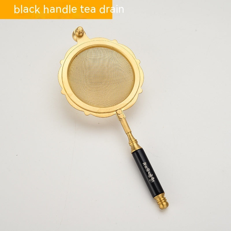 Pure Brass Tea Strainer Kung Fu Tea Set Filter Accessories Tea Filter Fair Tea Water Separation Utensils
