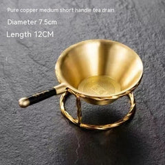 Pure Brass Tea Strainer Kung Fu Tea Set Filter Accessories Tea Filter Fair Tea Water Separation Utensils