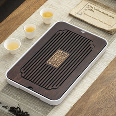 Small Draining Water Storage Tea Table Kung Fu Tea Set Bamboo Tea Pitcher Tea Table Tray