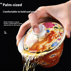 Porcelain Gaiwan Enamel Tea Cup Tea
