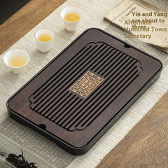 Small Draining Water Storage Tea Table Kung Fu Tea Set Bamboo Tea Pitcher Tea Table Tray