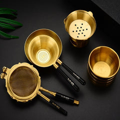 Pure Brass Tea Strainer Kung Fu Tea Set Filter Accessories Tea Filter Fair Tea Water Separation Utensils